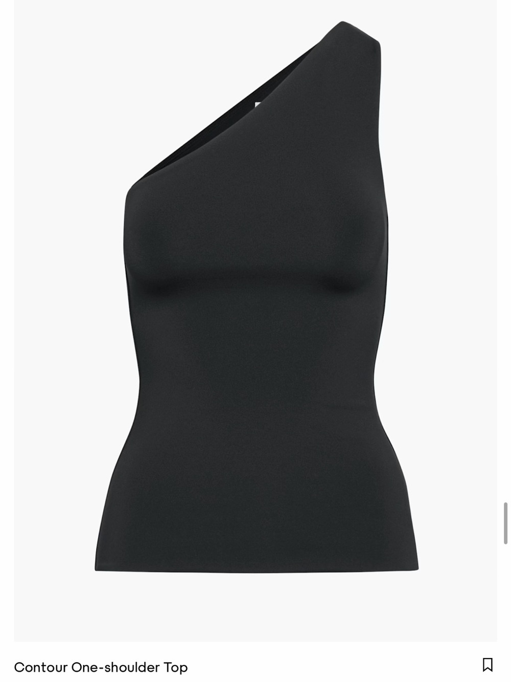 Aritzia One-Shoulder Black Tank Top